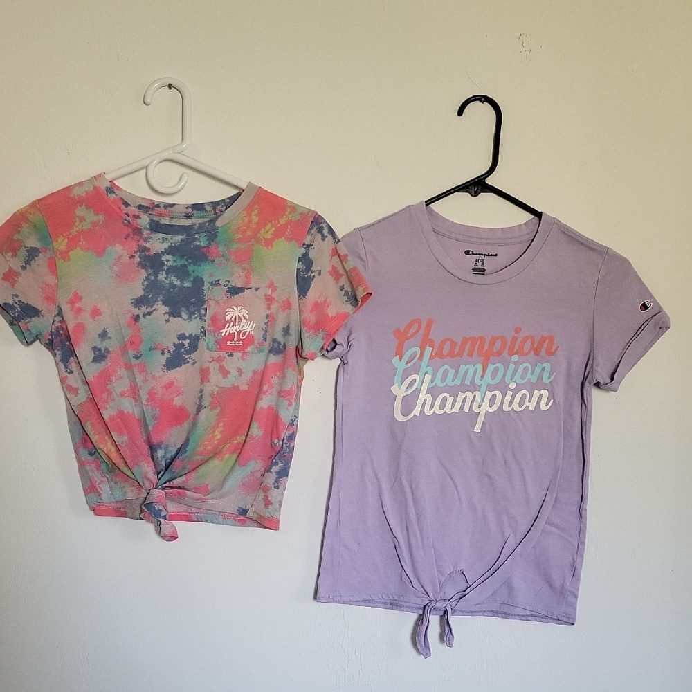 HURLY Tie-Dye and CHAMPION Lavender T-Shirts (LL128)